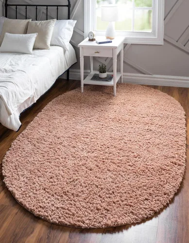 Vista 369 de Unique Loom Colección Davos Shag - Alfombra Lino