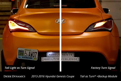 Vista 3 de Diode Dynamics Tail as Turn® +Módulo LED de respaldo compatible con Hyundai Genesis Coupe 2013-2016, Stage 2