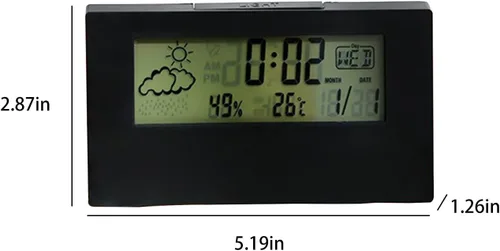 Vista 2 de Reloj digital despertador LCD relojes de pantalla para dormitorios