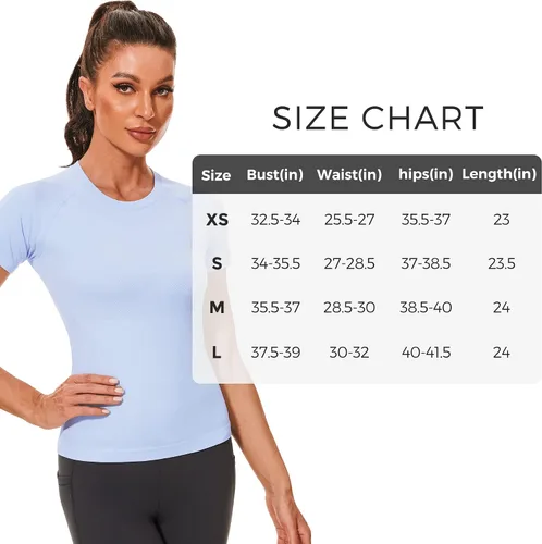 Vista 6 de Stelle Camisetas de entrenamiento para mujer, sin costuras, de manga larga, con agujeros para el pulgar para deportes, correr, atléticas, ajustadas