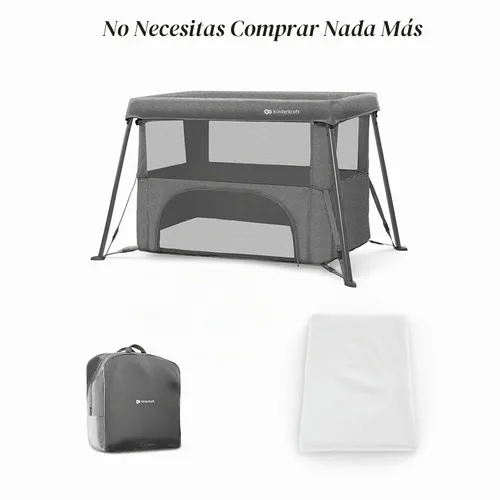 Vista 8 de Kinderkraft CAMI - Cama de bebé 3 en 1, cama de viaje para bebé, desde el nacimiento hasta los 3 años, cuna de bebé, cuna de viaje, fácil de plegar