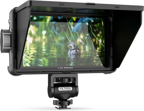 Vista 9 de VILTROX DC550 Pro - Monitor de campo LCD táctil de 5.5" para cámara, monitor de video externo DSLR 4K HDMI para Sony, Canon, Nikon, con cofia