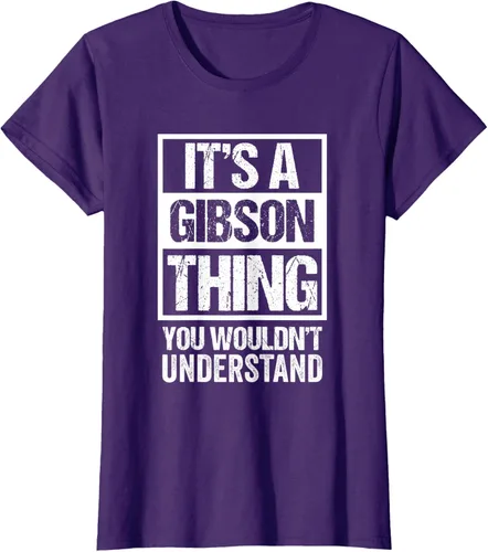 Vista 8 de It's A Gibson Thing You would Not Understand - Camiseta con nombre familiar, Negro, S