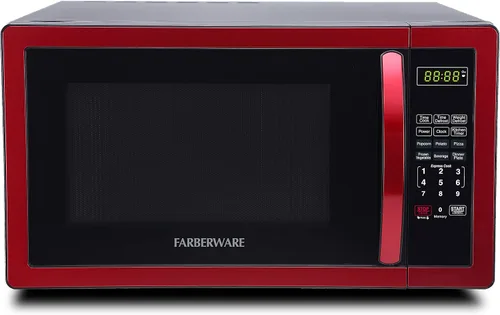 Vista 2 de Farberware Horno microondas para encimera (1000 vatios) y abrelatas eléctrico Hamilton Beach con afilador de cuchillos