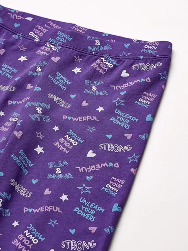 Vista 4 de Spotted Zebra Disney Marvel Star Wars Frozen Leggings de princesa para niñas y niños pequeños paquete de 4