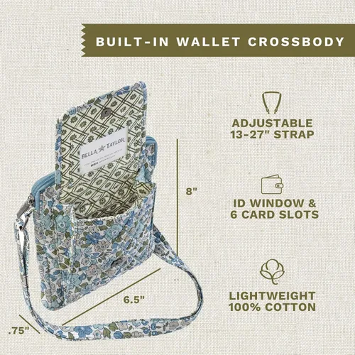Vista 3 de Bella Taylor Mini bolso cruzado con cartera integrada