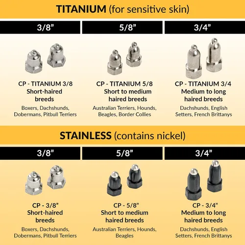 Vista 3 de E-Collar Educator 5/8" Puntos de contacto de titanio