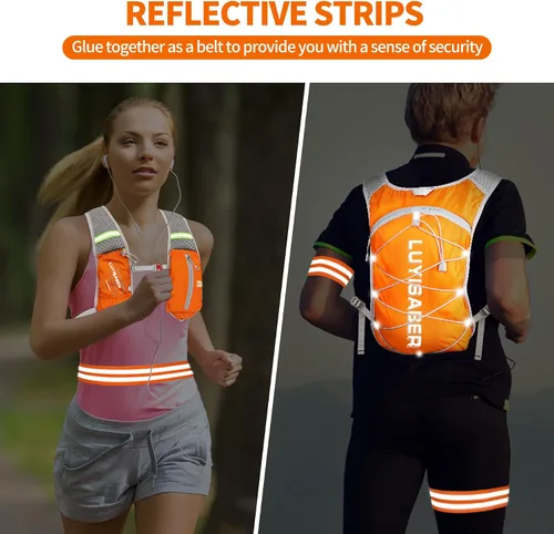 Vista 5 de Desoto Mochila de hidratación, chaleco ligero para correr y ciclismo para senderismo, escalada y campamento