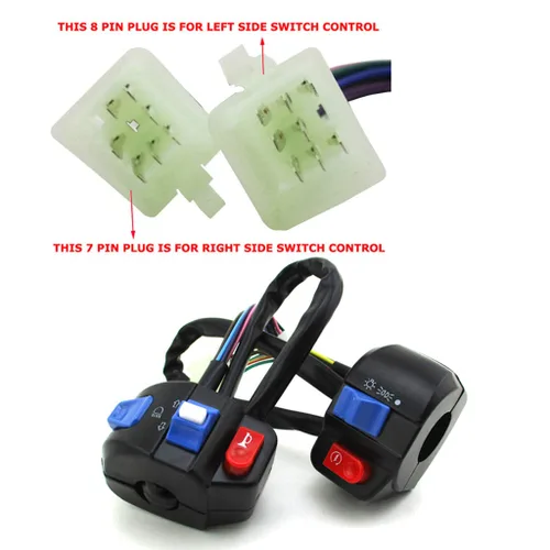 Vista 2 de Aluminio 7/8 ''0.866 in izquierda derecha manija interruptor conjunto de control conjunto para GY6 50cc 125cc 150cc ciclomotor scooter