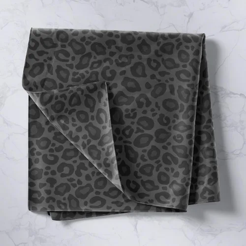 Vista 2 de Castle Fairy Tapiz con estampado de leopardo, guepardo africano, tapices para colgar en la pared de la habitación, piel de animal salvaje gris