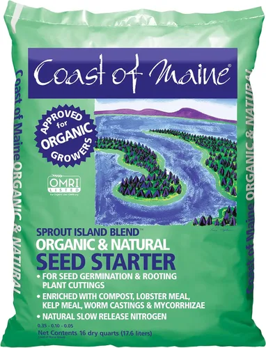 Vista 8 de Coast of Maine, 16qt (paquete de 8) Sprout Island Blend, iniciador de semillas orgánicas y naturales para germinación de semillas y esquejes
