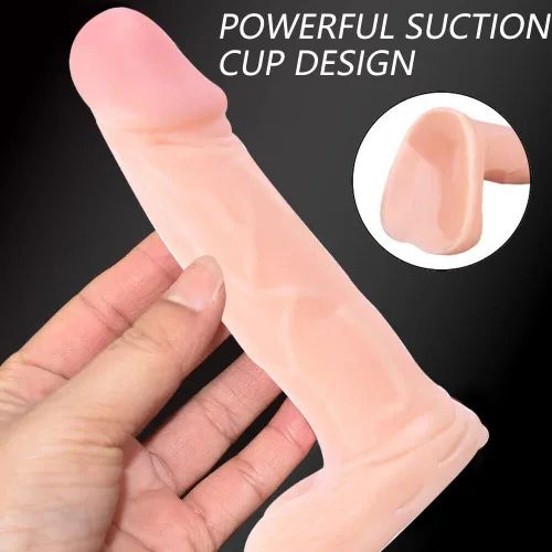 Vista 5 de Mini consolador realista de 4.3 pulgadas para principiantes, estimulación del punto G, juguete anal para mujeres, hombres y parejas