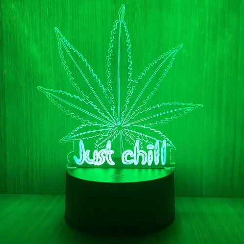 Vista 13 de 420 hojas 3D LED lámpara de mesa luz nocturna ilusión visual óptica decoración del hogar iluminación
