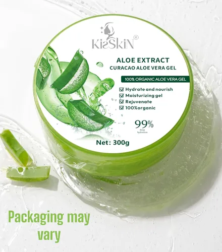 Vista 5 de Gel orgánico de aloe vera, hidratante calmante 100% puro y gel hidratante, absorción rápida, sin perfume, para cara, cuerpo, cabello y piel, sin