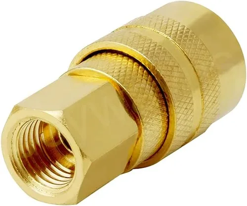 Vista 5 de Joywayus Kit de acoplador y enchufe de aire de 5 piezas, manguera de aire industrial NPT de 1/4 pulgadas y accesorios de aire de conexión rápida