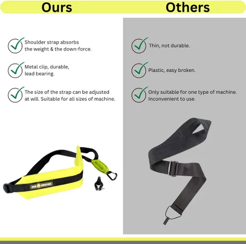 Vista 6 de Good Vibrations Zero Gravity String Trimmer Strap w/Bungee Pro-X System Includes Bungee Pro-X System Reduces Strain While Working Contoured