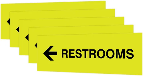 Vista 77 de Signs ByLITA Basic Restrooms - Letrero direccional para pared o puerta (negro), pequeño (paquete de 1)