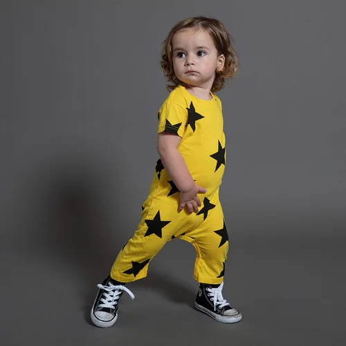 Vista 3 de NUNUNU - Mono de manga corta para bebé 100 algodón para bebés y niños