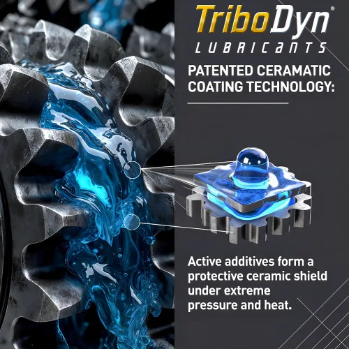 Vista 5 de TriboDyn TRI-EX2 - Aceite de transmisión sintético de 50 W con revestimiento de cerámica (1 galón)