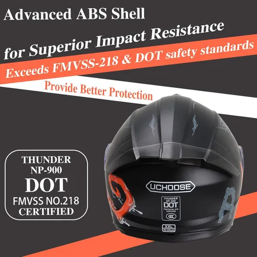 Vista 3 de Casco modular de motocicleta para hombres y mujeres, casco de motocicleta abatible de doble visera, aprobado por DOT, casco de cara completa