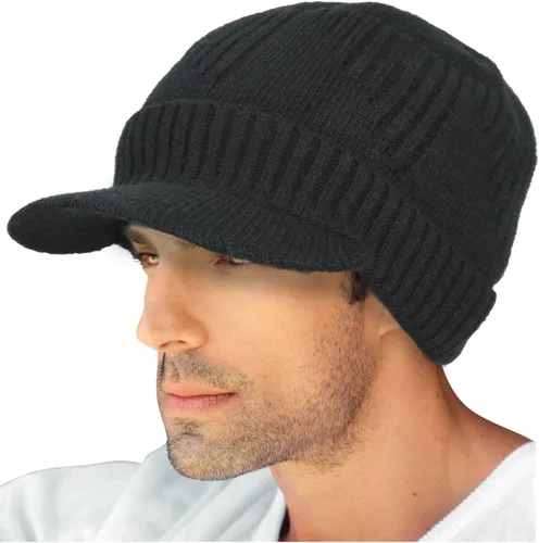 Vista 22 de Dahlia Gorro para hombre con visera - lana, sombrero de invierno con borde, forro polar