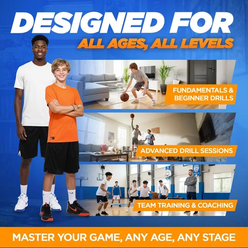 Vista 6 de YGA Silent Basketball Size 7 (29.5"): Grooved Airless Indoor Basketball with Upgraded 95% Bounce - Ultra Quiet Basketball for Dribbling Indoor