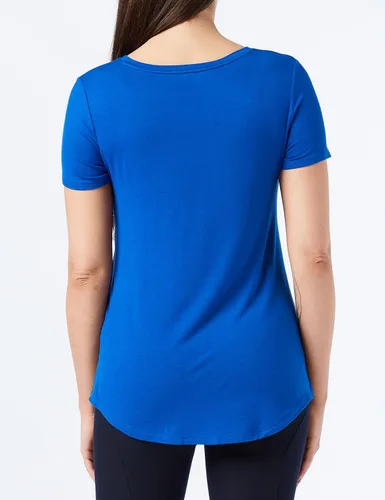 Vista 4 de Tienda Essentials Túnica de manga corta con cuello en V para mujer (disponible en tallas grandes), varios paquetes
