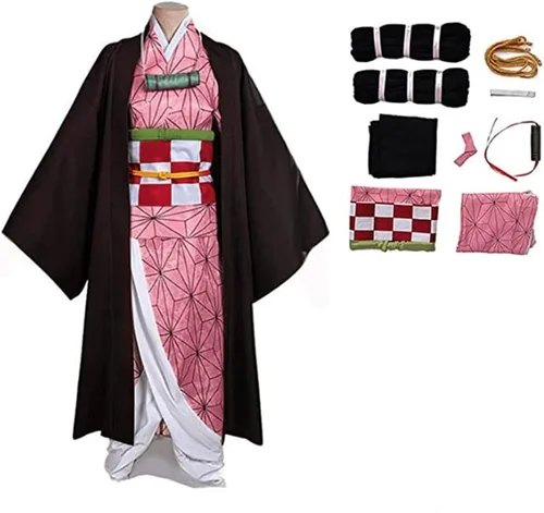 Vista 7 de Disfraz de anime para cosplay de Kochou, traje con kimono, uniforme completo con peluca