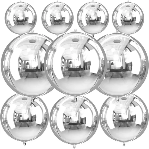 Vista 30 de Globos redondos de papel de aluminio para baloncesto, globos de helio 4D de 22 pulgadas, 18 pulgadas, 15 pulgadas, balón de baloncesto negro