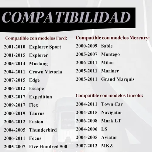 Vista 4 de Llavero de Repuesto Compatible con CWTWB1U793 Ford Explorer 2001-2015 Mustang 2005-2014 Expedition 2003-2017 Edge Focus Lincoln Mercury Sable