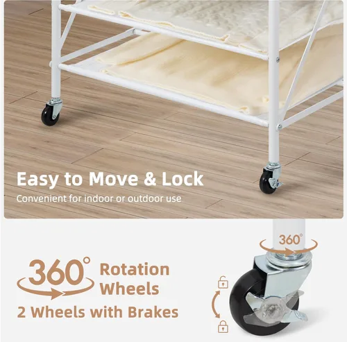 Vista 15 de STORAGE MANIAC Estante para Secar Suéteres, Estante de Secar Ropa de Malla, Estante de Secar Ropa de lavandería Apilable, Secador Plano