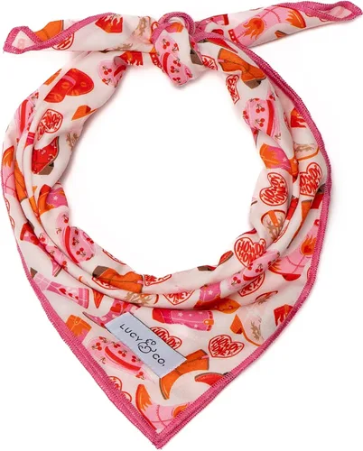 Vista 22 de Lucy & Co. Bandana con lazos de ballet, bandana duradera y cómoda para perro, lavable a máquina, accesorio de diseñador para cachorros, pequeños