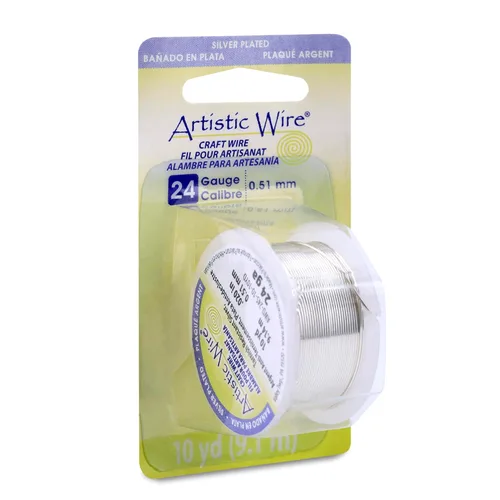 Vista 47 de Artistic Wire, alambre para manualidades de calibre 18, resistente a las manchas, color cobre envejecido en color latón antiguo, 4 yardas