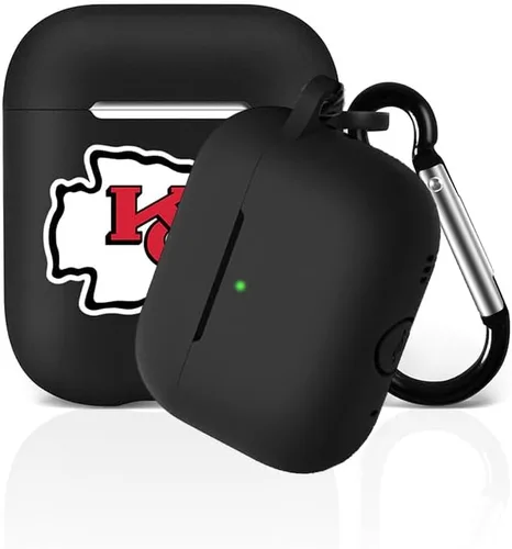 Vista 29 de Funda protectora de silicona para 49ers compatible con AirPods de 1ª/2ª generación, funda de carga, llavero