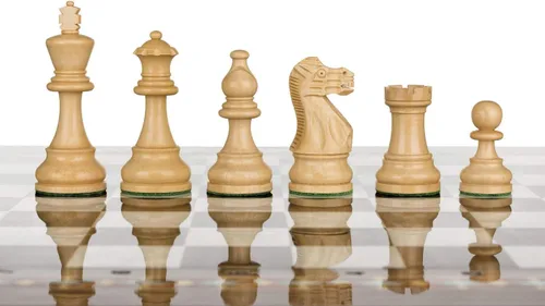 Vista 3 de Staunton Classic - Piezas de ajedrez de madera con peso de ajedrez, rey de fieltro, edición coleccionista premium (3.75 American B)