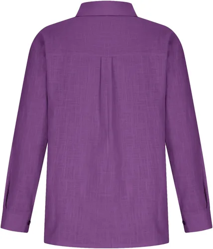 Vista 83 de SMIDOW Camisa de algodón y lino con botones para mujer