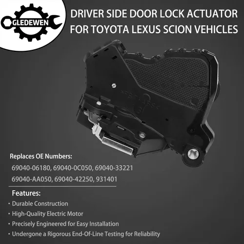 Vista 2 de Motor del actuador de cerradura de puerta delantero izquierdo del lado del conductor para Toyota 4Runner Camry Tundra Sequoia, Lexus ES350 GS350