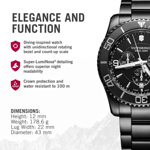 Vista 2 de Victorinox Reloj Maverick Chrono Black Edition - Reloj de pulsera atemporal