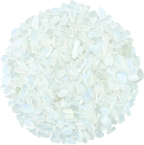 Vista 17 de ZHIYUXI Relleno de florero de fluorita de cristal, 0.22 libras, chips curativos pulidos para decoración, grava para pecera, plantas suculentas
