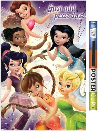 Vista 20 de Trends International Disney Tinker Bell - Póster de pared de hadas, 14.725 x 22.375 pulgadas, versión enmarcada de madera de granero Versión