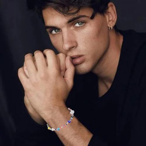 Vista 6 de Pulseras de mal de ojo San Benito para mujer pulsera de mal de ojo para adolescentes y niñas pulsera Ojo