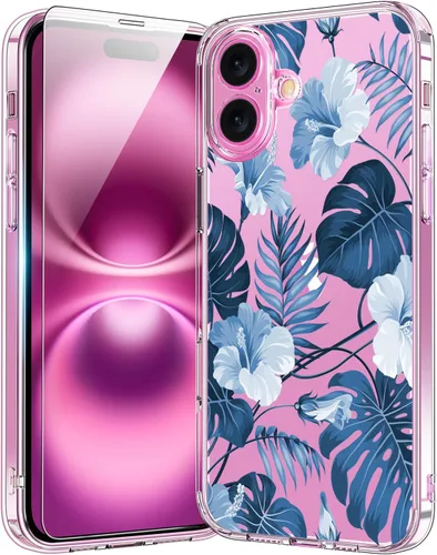 Vista 95 de bicol - Funda protectora a prueba de golpes para iPhone 15 Plus, funda delgada de acrílico transparente y diseños modernos para niña y mujer, 6.7