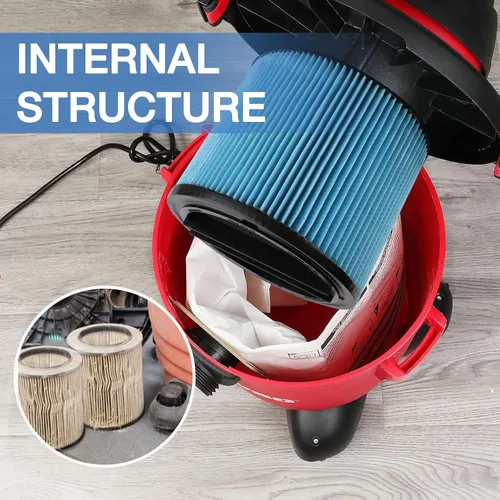 Vista 7 de Shop-Vac Filtro de cartucho de alto rendimiento 90350/90304/90344, se adapta a la mayoría de aspiradoras Shop-Vac en húmedo/seco de 5 a 16 galones