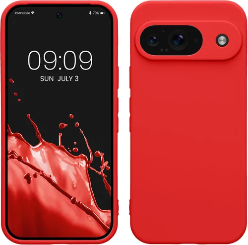 Vista 122 de kwmobile Funda compatible con Google Pixel 9 - Funda protectora delgada de TPU para teléfono - Acabado mate suave - Piedra antigua