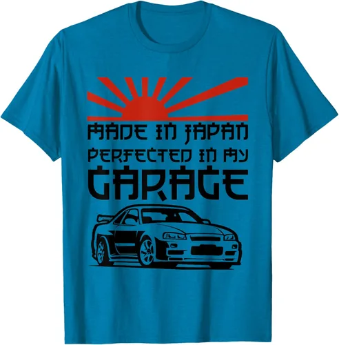 Vista 4 de JDM Japan Motorsport Tuning Car - Camiseta de los años 90, Blanco, S
