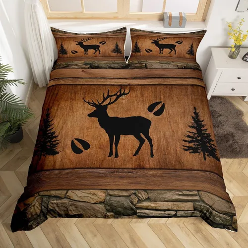 Vista 46 de Manfei Juego de funda de edredón de camuflaje de animales marinos, tamaño individual, juego de ropa de cama de camuflaje de tiburones y ballenas