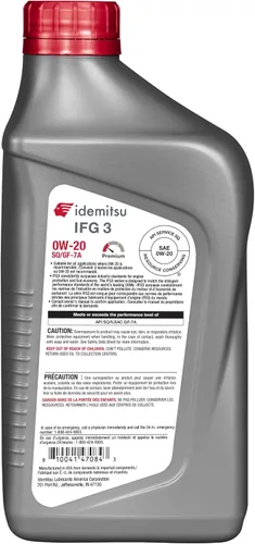 Vista 2 de Idemitsu IFG3 0W-20 GF-7, 1 cuarto de galón