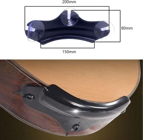 Vista 4 de Reposabrazos de guitarra clásica con 3 ventosas de plástico cómodo reposabrazos para guitarra acústica clásica accesorios