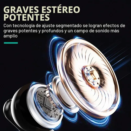 Vista 2 de Auriculares inalámbricos con cancelación de ruido, auriculares A-Negro