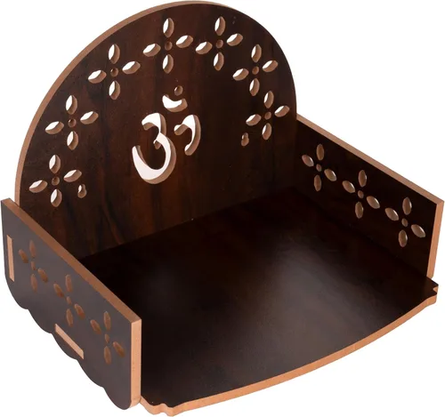 Vista 9 de Mesa colgante de madera para colgar en la pared, estante para almacenamiento y decoración de ídolos para oficina en casa y regalos